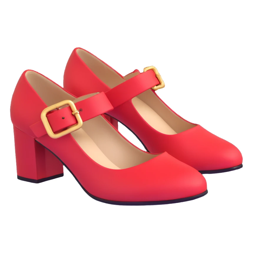 Sonic the Hedgehog's red shoes with white strap and gold buckle sticker