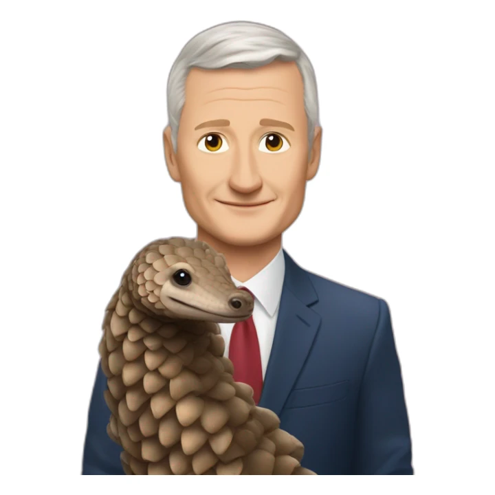 Bruno Le Maire in a pangolin disguise sticker