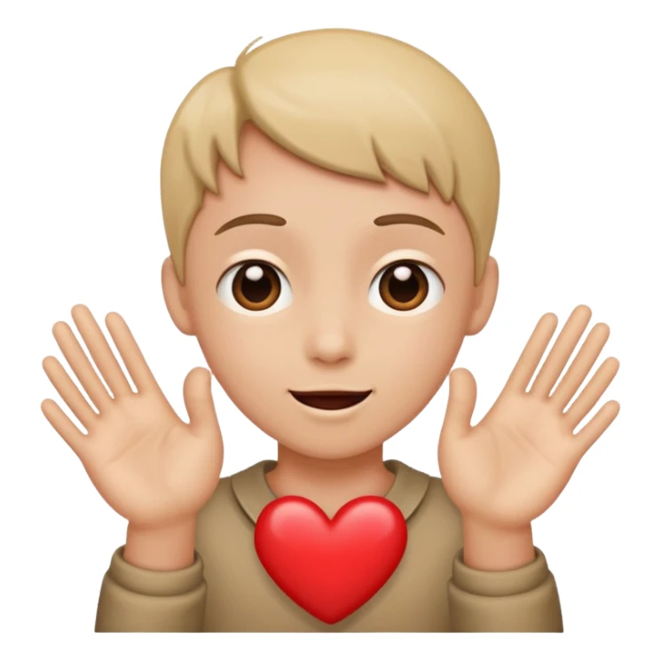 reaching for a hug with heart eyes and drool sticker