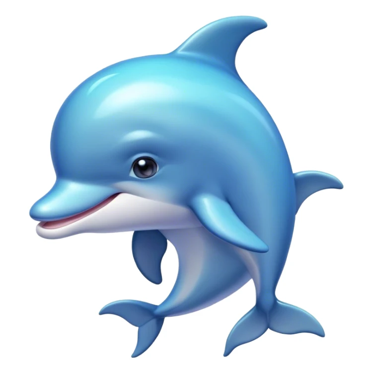 Cinematic Huggable Dolphin Portrait Emoji, Embracing a cuddly, rounded form with a soft, inviting silhouette and a gentle, warm smile, featuring smooth, glossy skin and large, endearing eyes that sparkle with affection, Simplified yet irresistibly adorable features, highly detailed, glowing with a tender, pastel aquatic glow, high shine, comforting and delightful, stylized with an air of plush marine lovability, soft glowing outline, capturing the essence of a super cute dolphin that seems as if it could be hugged into your heart! sticker