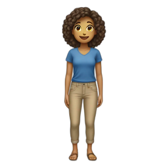 Une fille qui porte un pantalon sticker