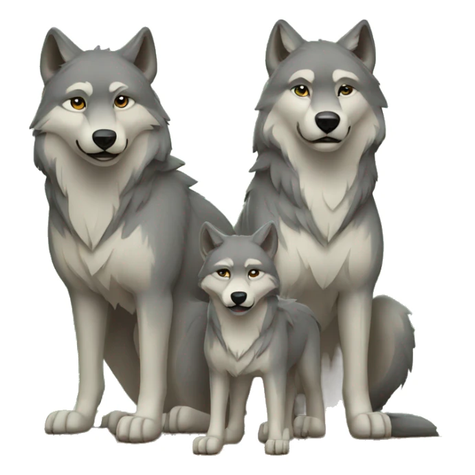 wolf family sticker