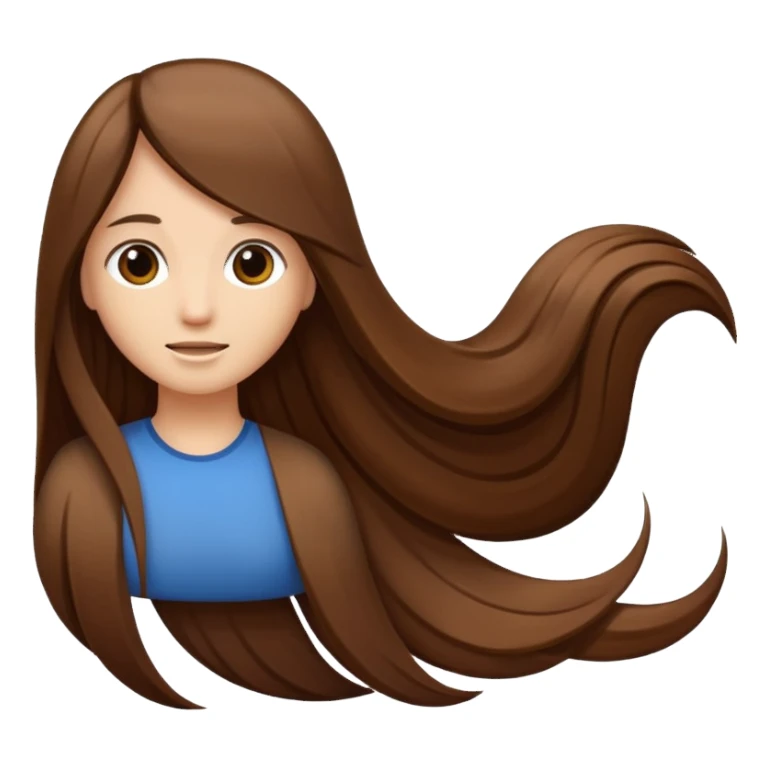 Just a long hair flowing without face only straight hair sticker