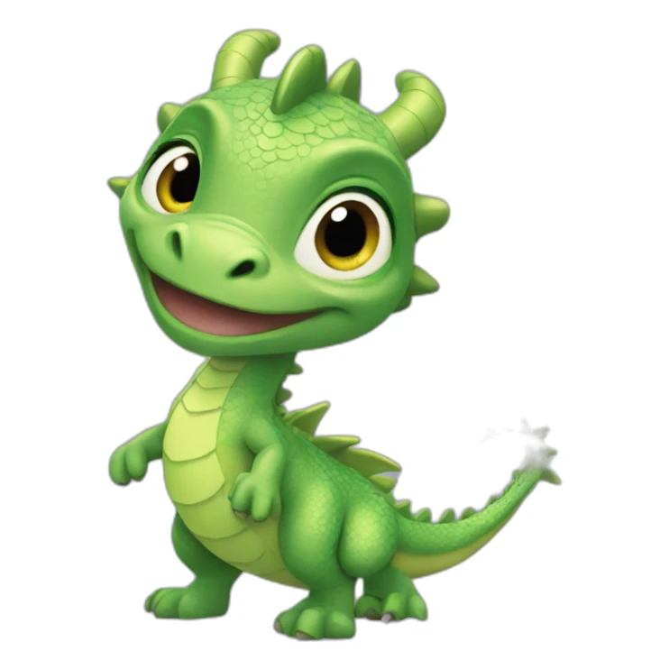 Cute girl Pixar Disney looking dragon sticker