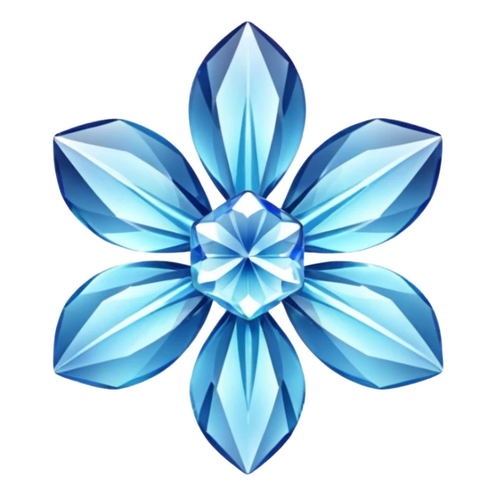 A crystal flower sticker