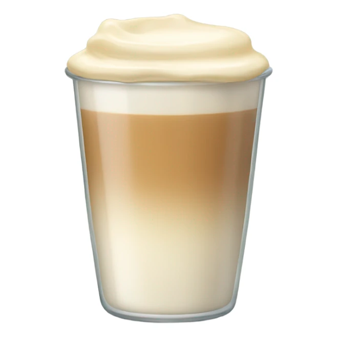 raf coffee in a glass cup no gradient just light cream color sticker