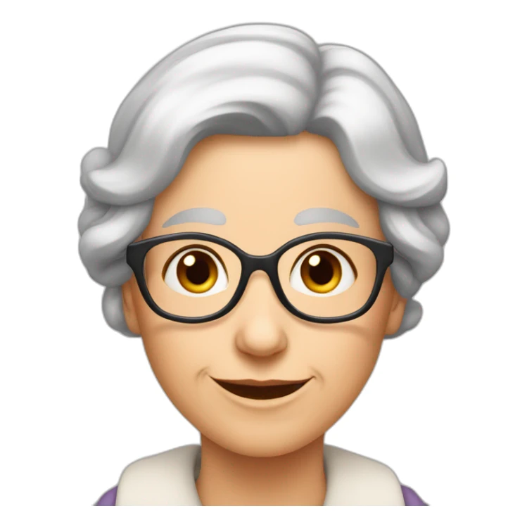 Une grand mère avec des oreilles de lapin sticker