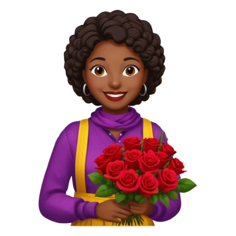 Street Flower Seller black woman  sticker