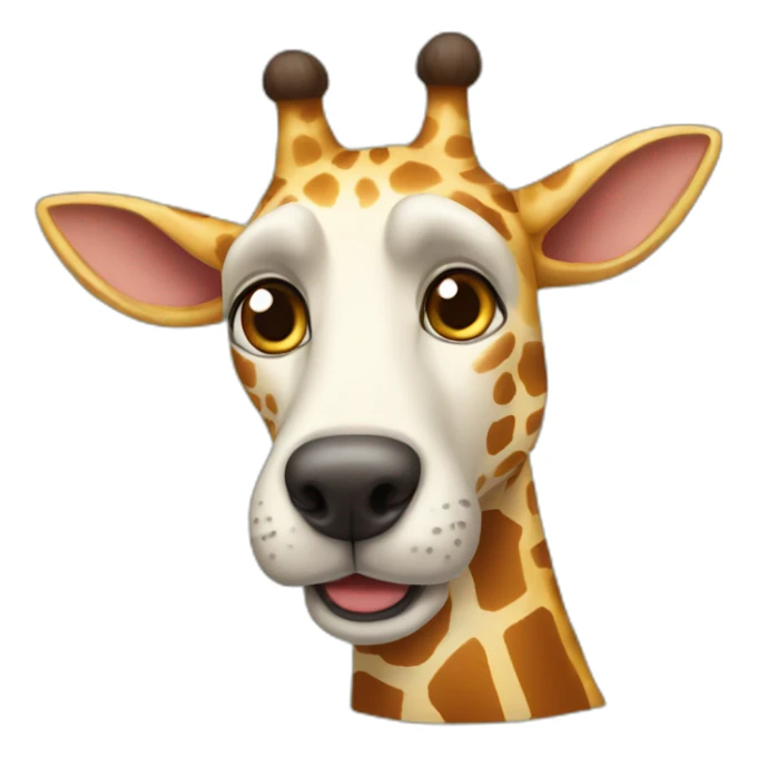 Chien au-dessus d'une girafe sticker