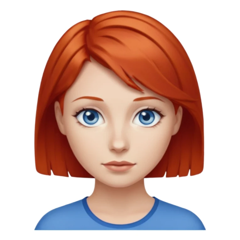 women with very short red hair sticker