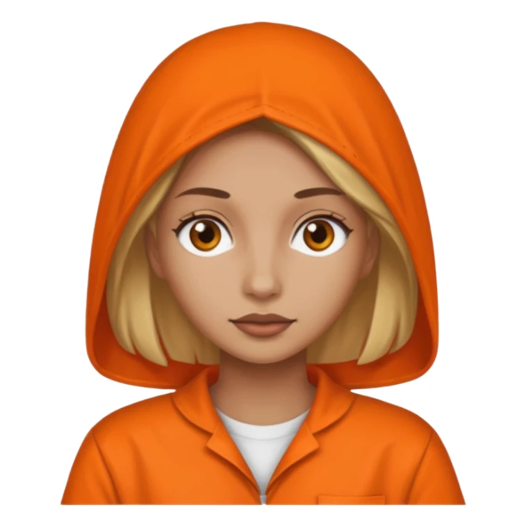 prisoner woman in orange clothing sticker
