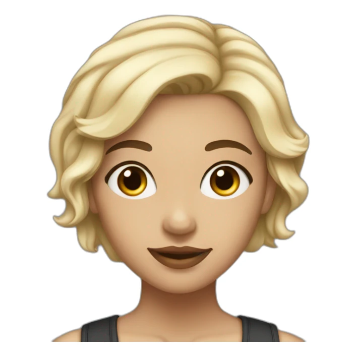 Light skinned girl in her 20s with dark short hair sticker