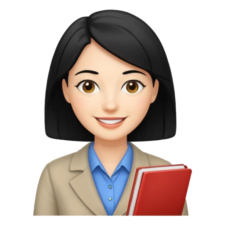 Women, professionals, teachers, black hair sticker