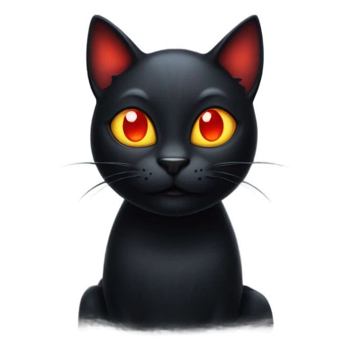  black cat that looks like this emoji😈 sticker