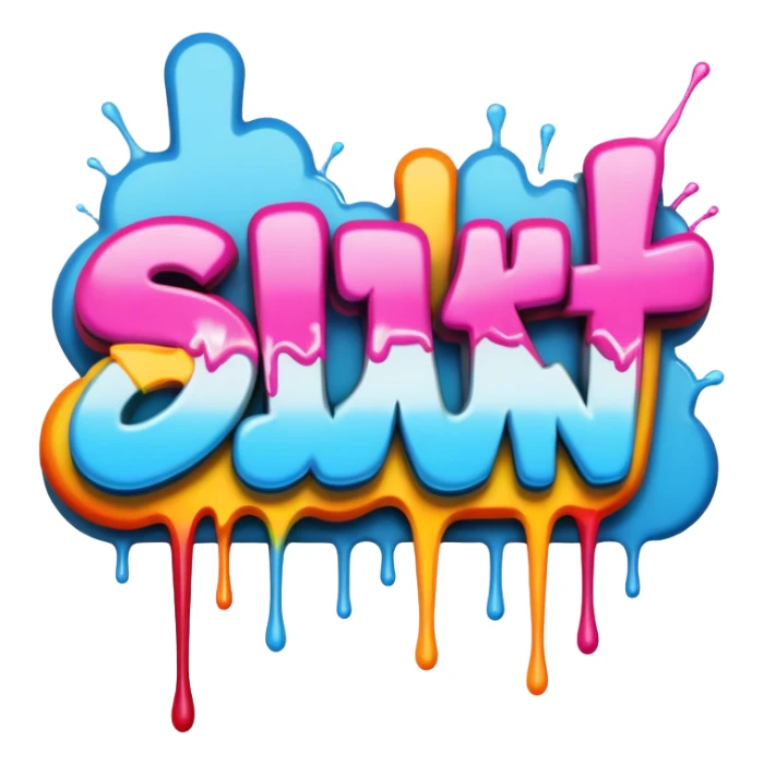 graffiti of the word  sit down  sticker