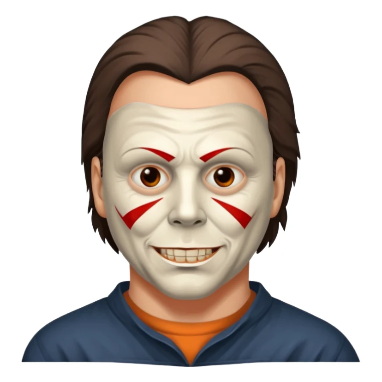 Micheal myers with a grin without red on his face sticker