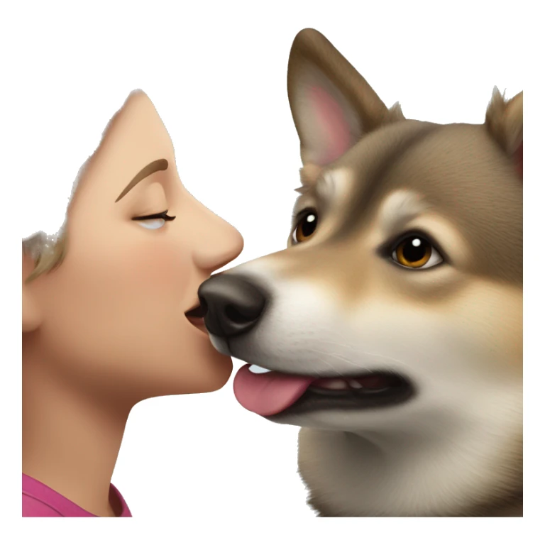 A Swedish Vallhund kiss a man sticker