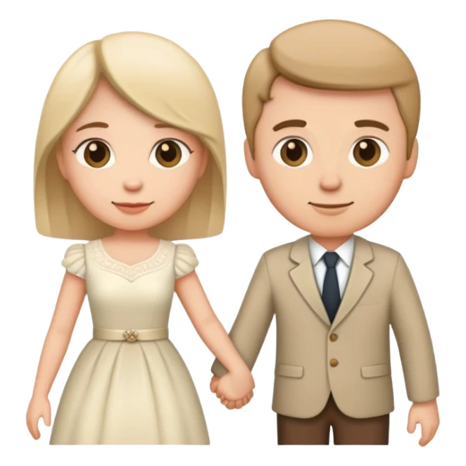couple holding hands, husband and wife, married couple sticker