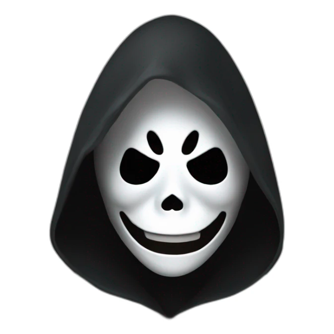 Ghost face maniac Black cloak white mask film scream sticker