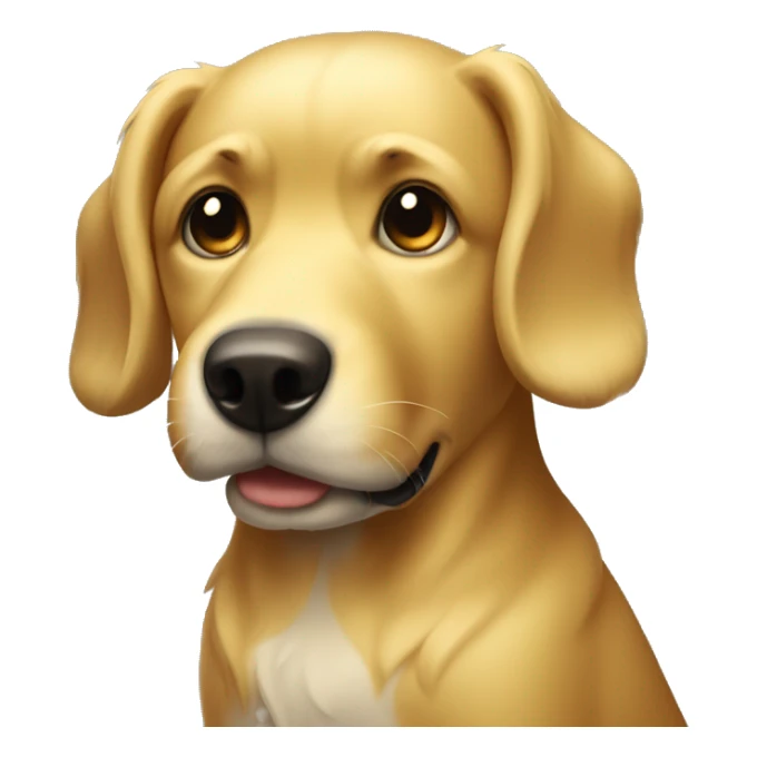 a Golden dog with the number 912 sticker