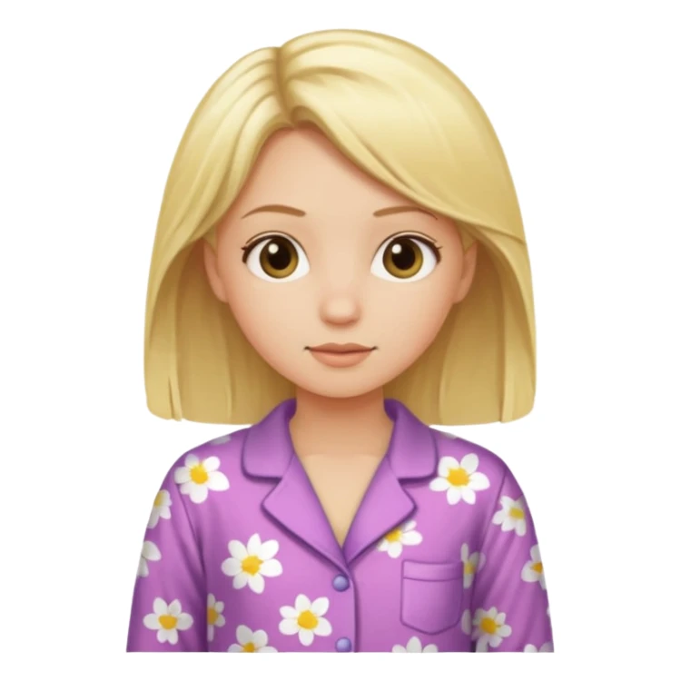 Girl with blonde hair in pijamas sticker