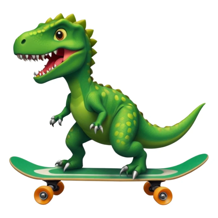 Dinosaur on a skateboard sticker