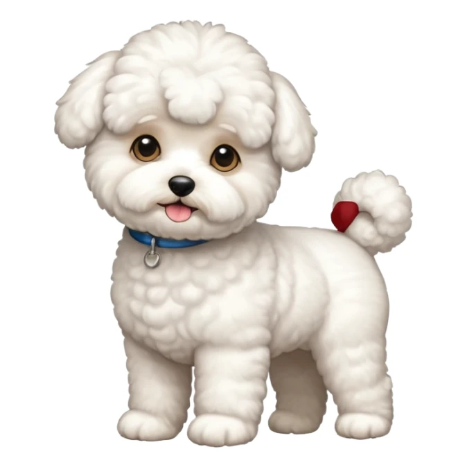 a full body of cute bichon frise sticker
