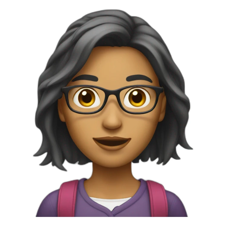 Student girl who always reading and talking about her lectures sticker