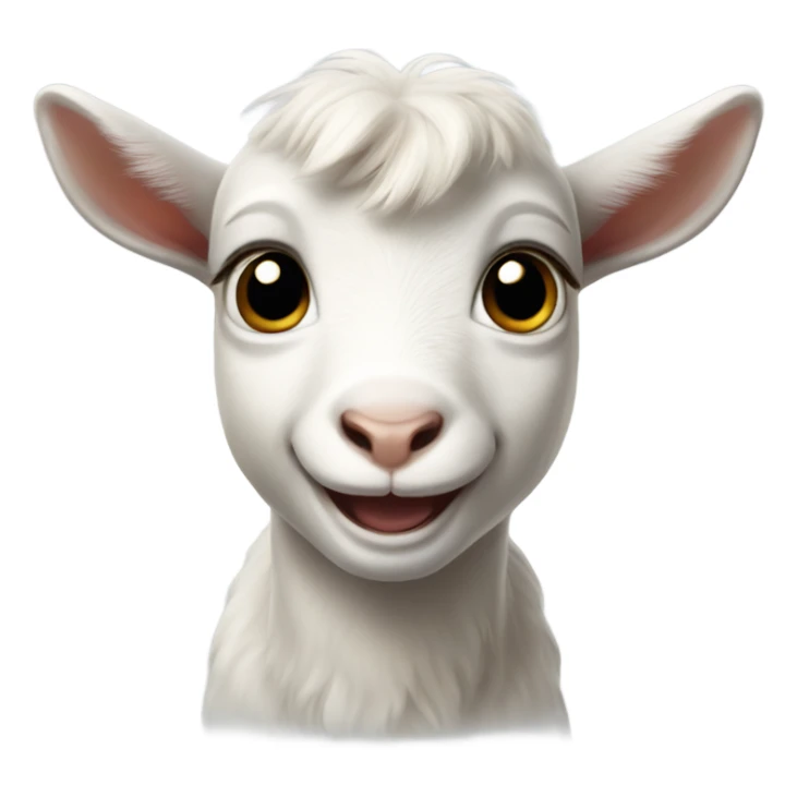 Baby goat with no horns jumping sticker