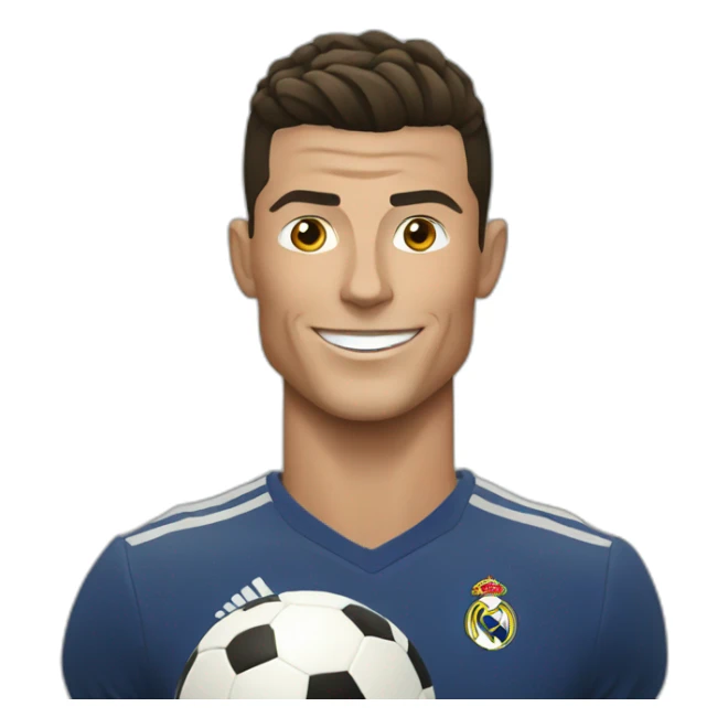 Cristiano Ronaldo with football sticker