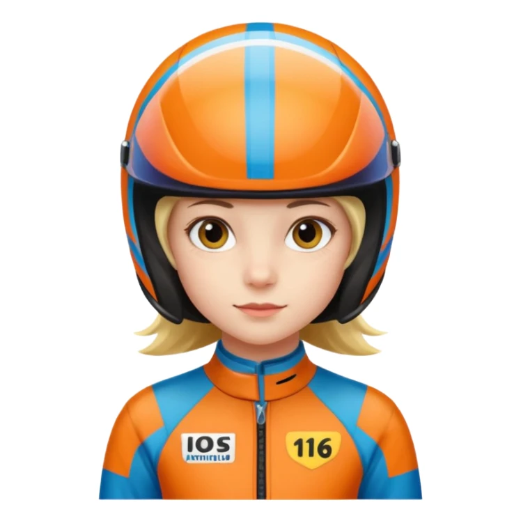 racing suit worn by a ten-year-old girl sticker
