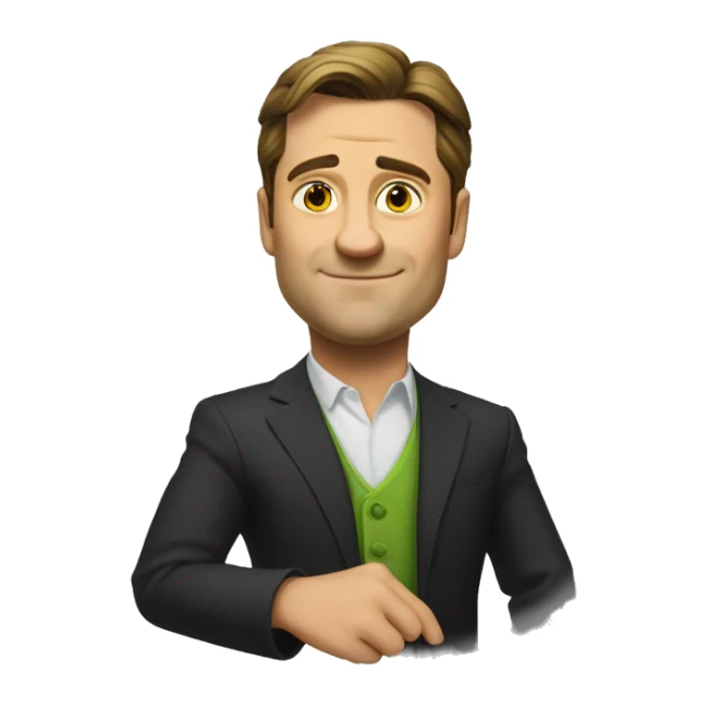 big Zelenskyi stay near Shrek sticker