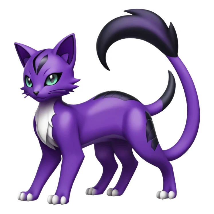 Liepard-Delcatty-Pokémon-Fakémon-hybrid-creature (full body) sticker