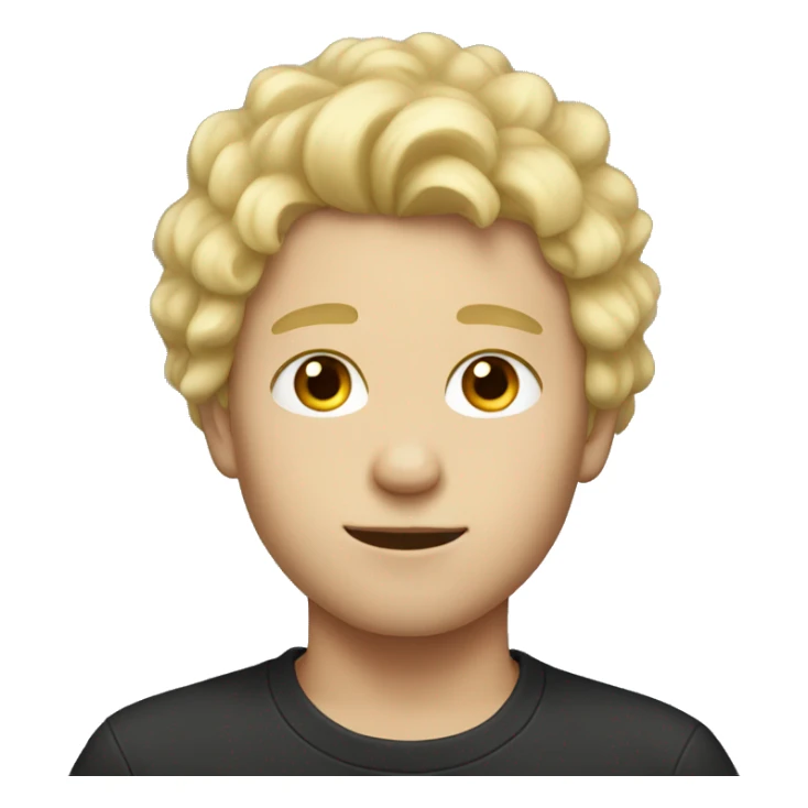 Boy with fluffy blonde hair sticker