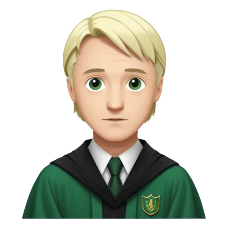 mature Draco Malfoy, 50 years old, Slytherin vibe, elegant robes sticker