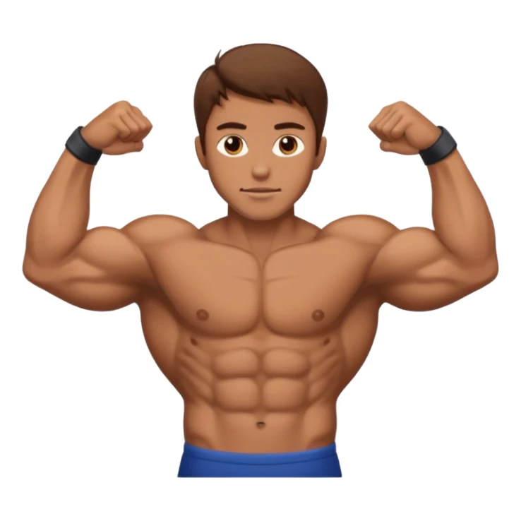 man with brown hair who is strong sticker