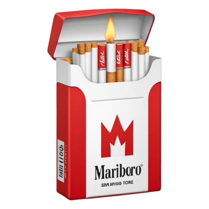 cigarette marlboro with the name Marlboro on the package
 sticker
