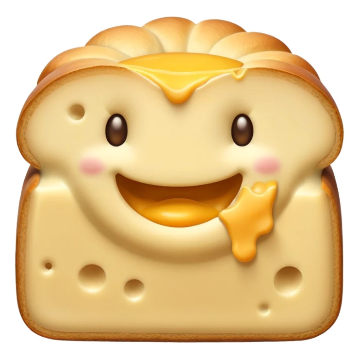 poğaça with a visible cheese filling, cute and inviting sticker