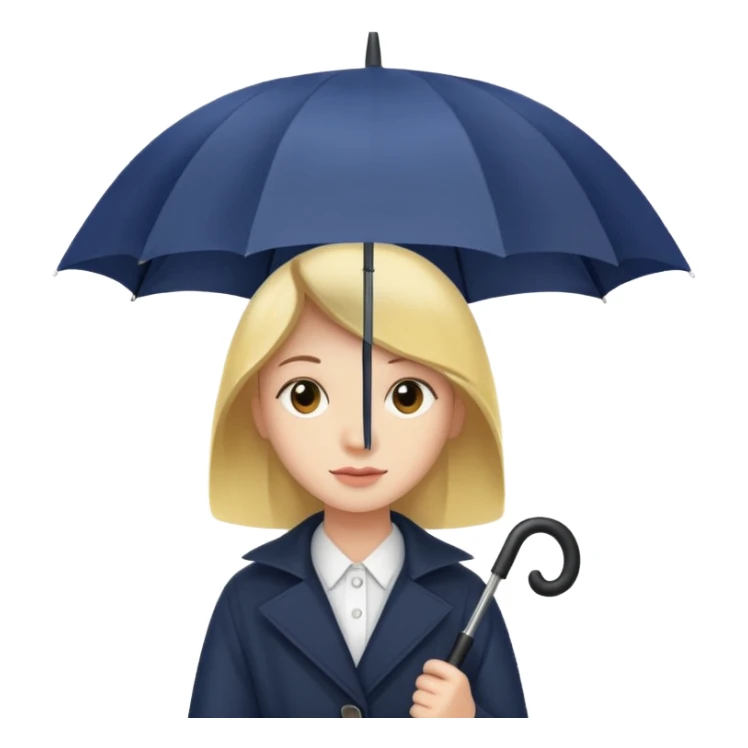 a person holding an umbrella sticker