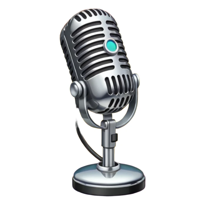 Microfono podcast vintage colorato sticker