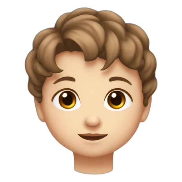 A baby with grey eyes, brown hair at 6 days sticker