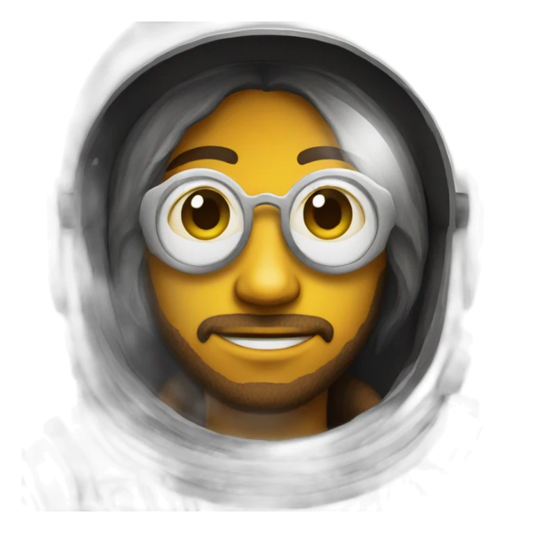 hippie in astronaut suite sticker