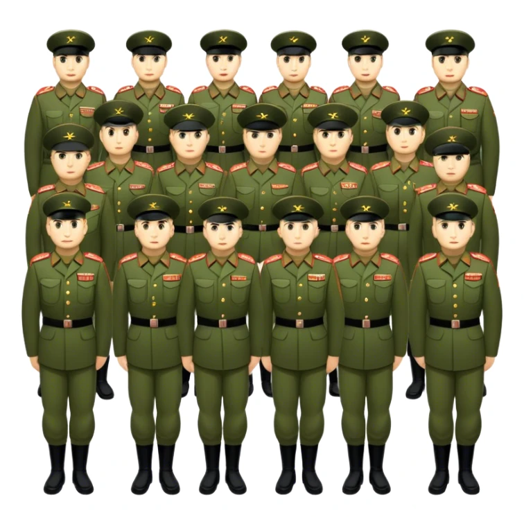 big modern Russian army, photorealistic sticker