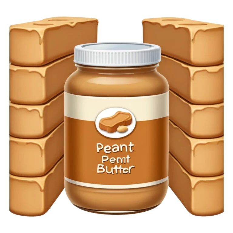 Peanut butter sitting alone sad in a wharehouse sticker