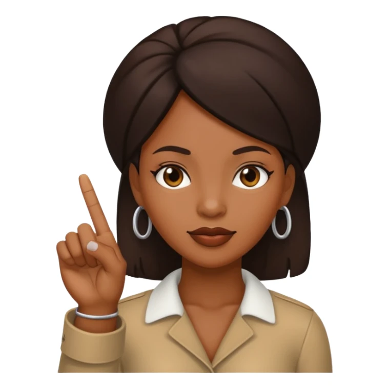 black women holding up middle finger sticker