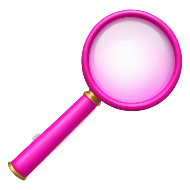 pink magnifying glass  sticker