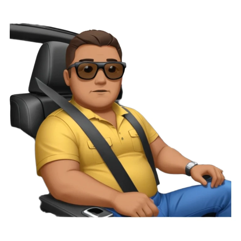 Large guy inside driver seat of a 2020 Camaro zl1 bout show a outside perspective  sticker