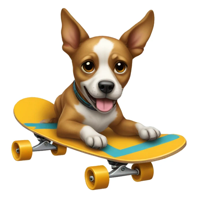 Dog on a skateboard  sticker