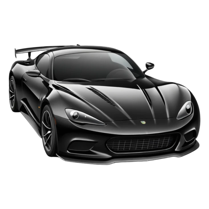 black sports car with big spoiler  sticker