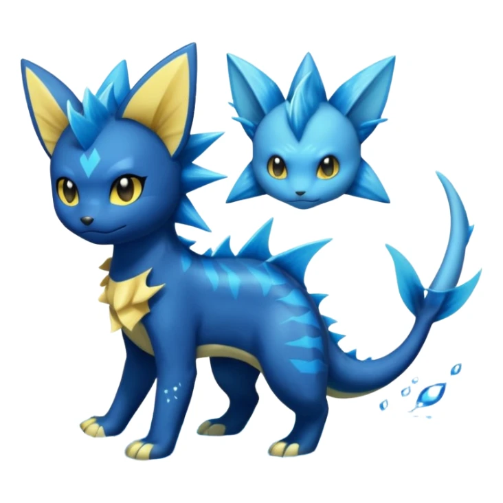 Luxray-Vaporeon-Dewott-fusion sticker